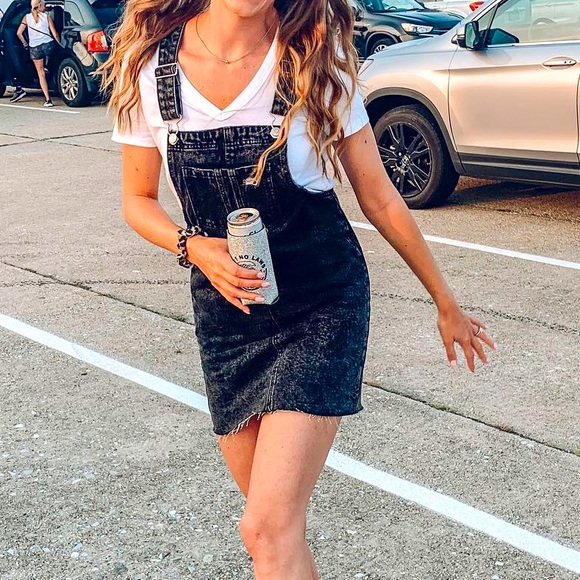 Wild Fable Women's Denim Pinafore Dress - Picture 11 of 11